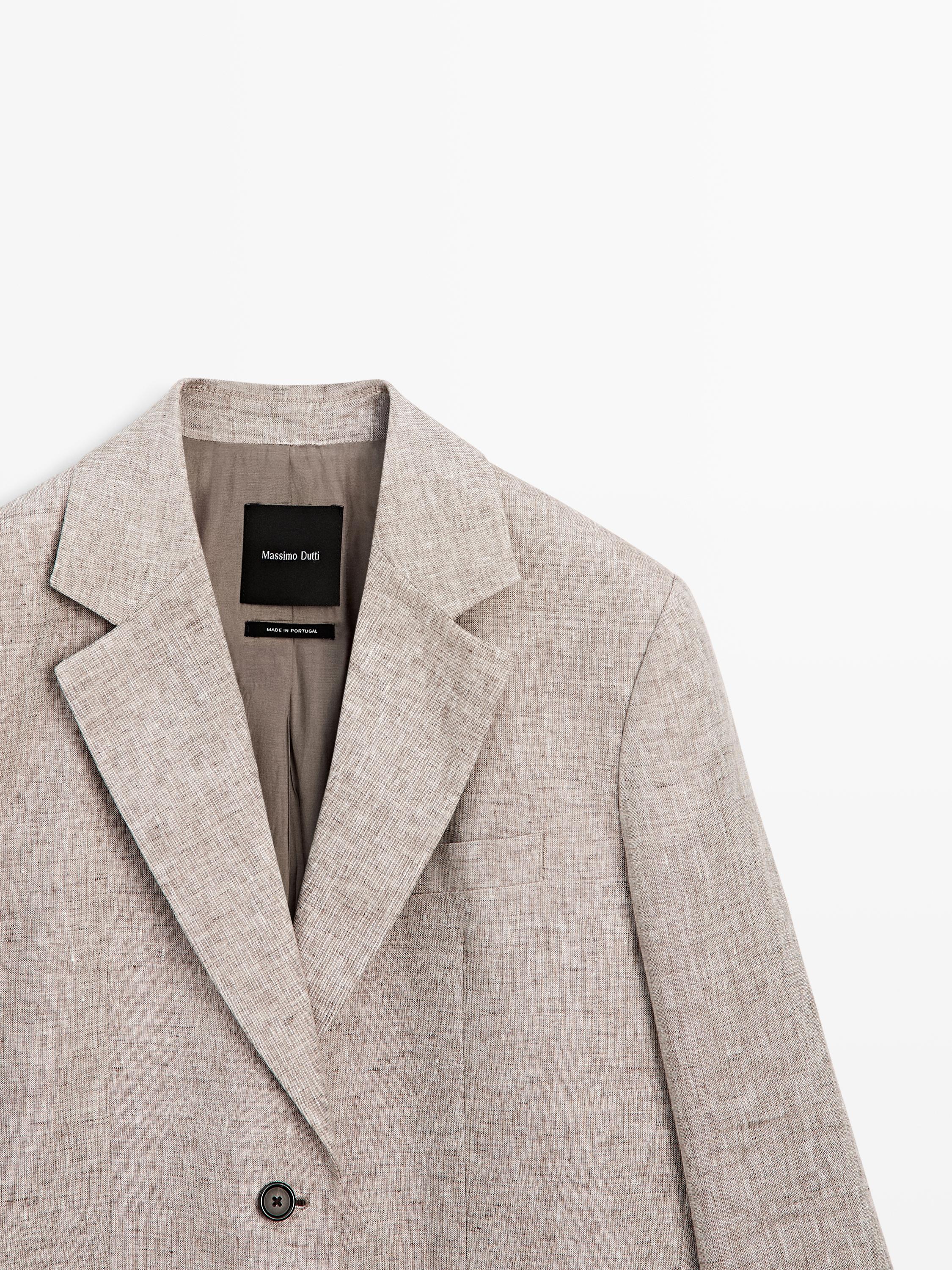 100% linen suit blazer